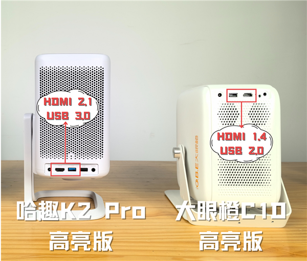 K2Pro高亮版对比大眼橙C1D高亮版！尊龙凯时app千元投影性价比之争：哈趣(图10)